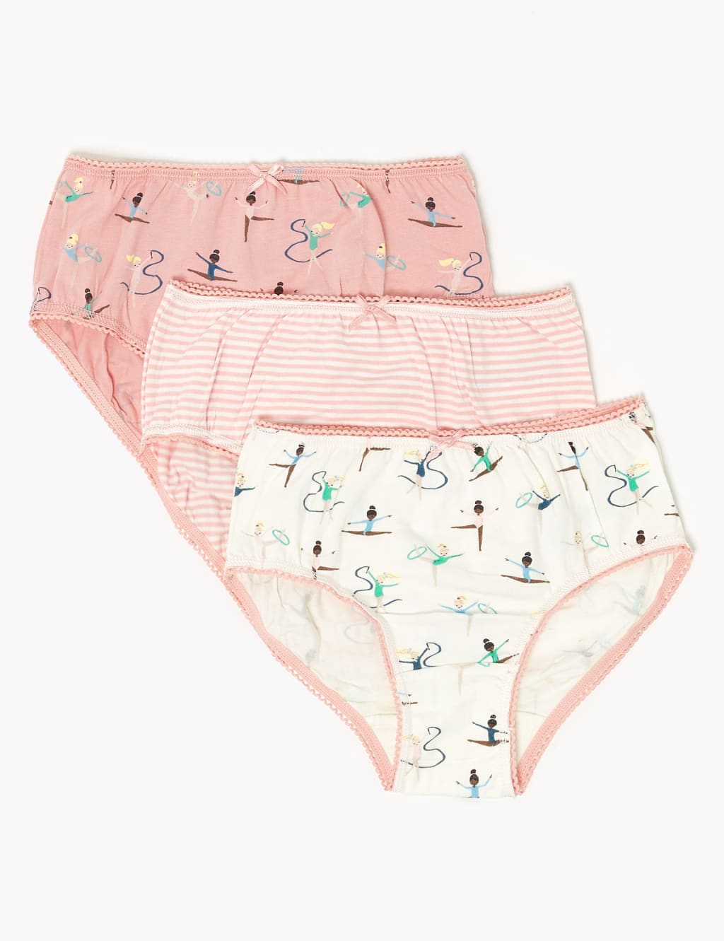 7 Pack Cotton Ballet Knickers (2-16 Yrs) 2 of 2