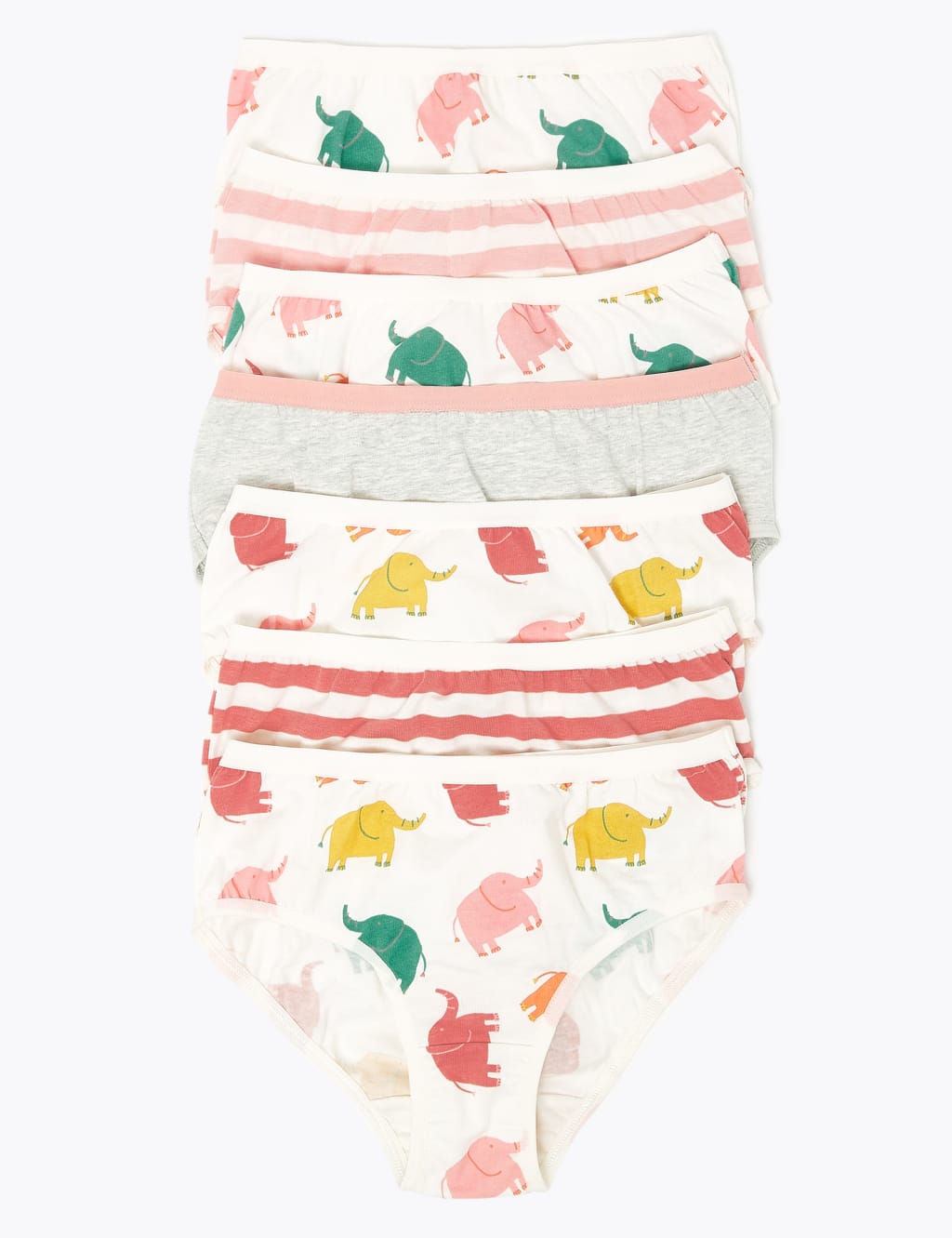 7 Pack Cotton Rich Elephant Knickers (2-16 Yrs) 1 of 2