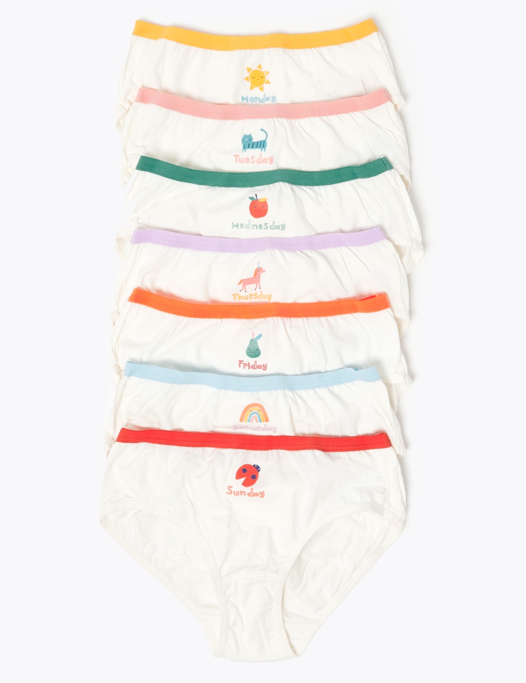 7 Pack Days of the Week Knickers (2-16 Yrs) 1 of 2