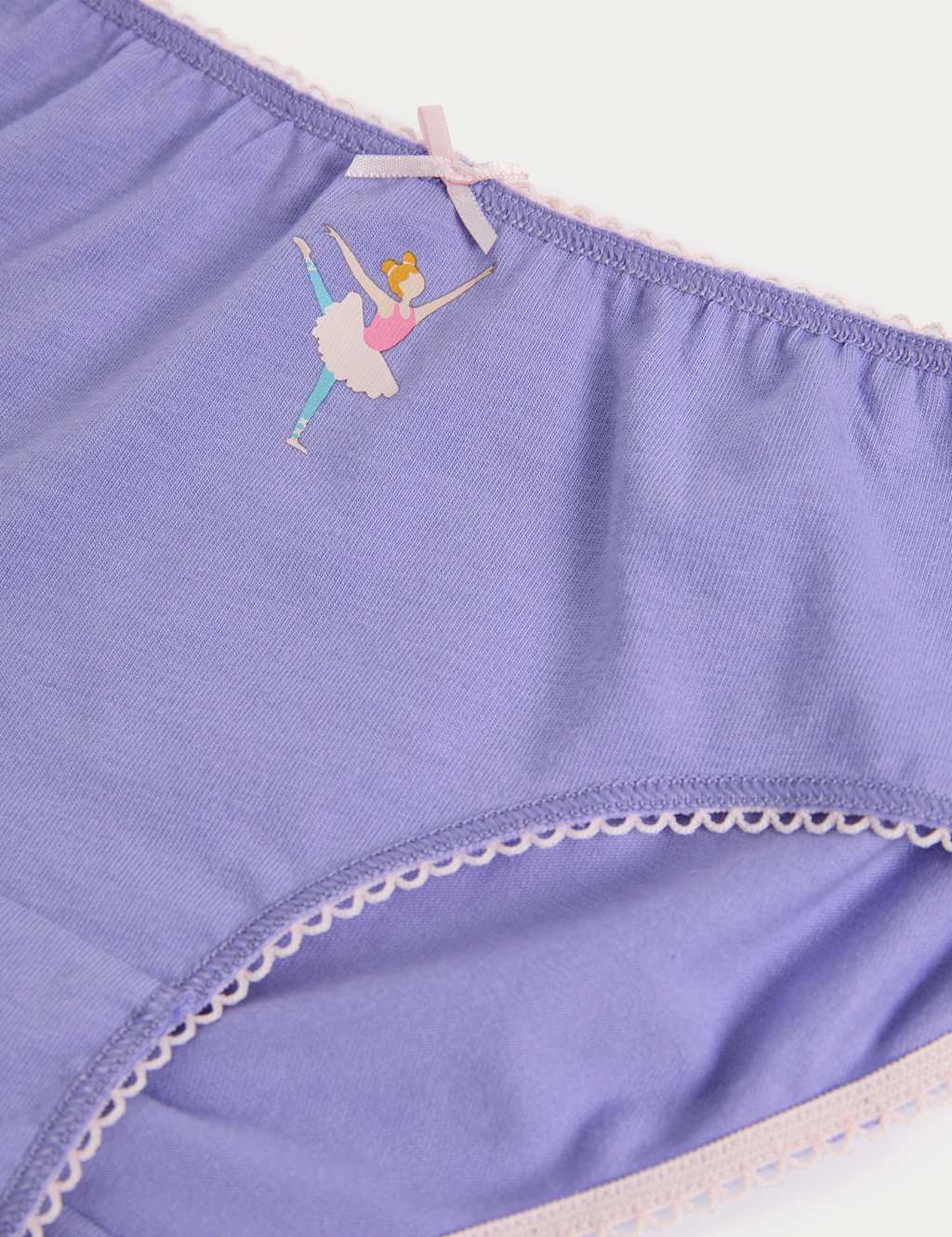 7pk Cotton with Stretch Ballerina Knickers (2-12 Yrs) 2 of 2