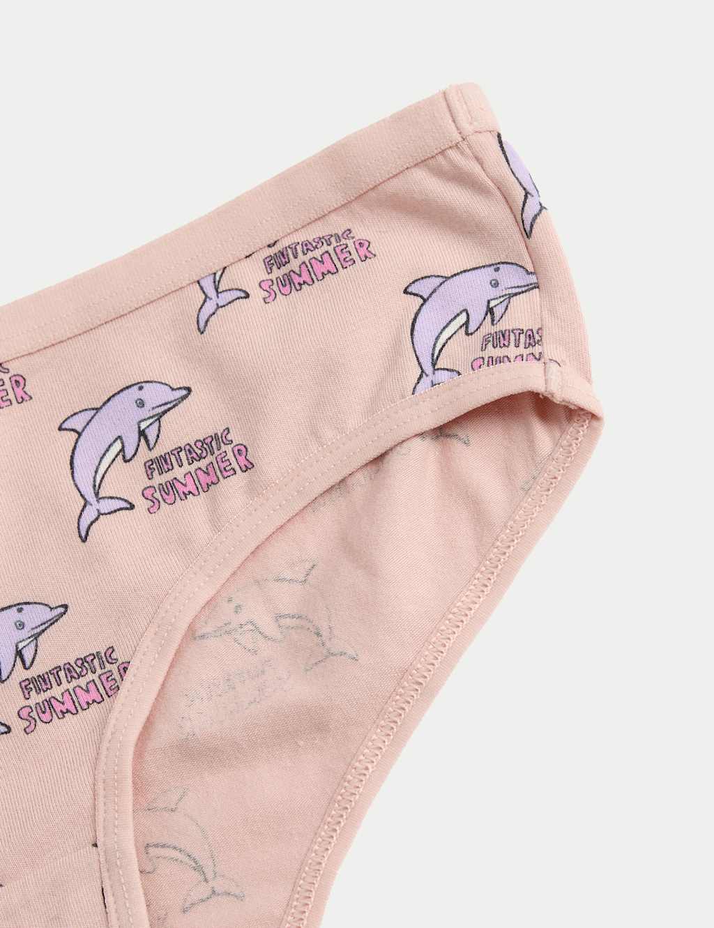 7pk Cotton with Stretch Dolphin Knickers (2-12 Yrs) 2 of 2