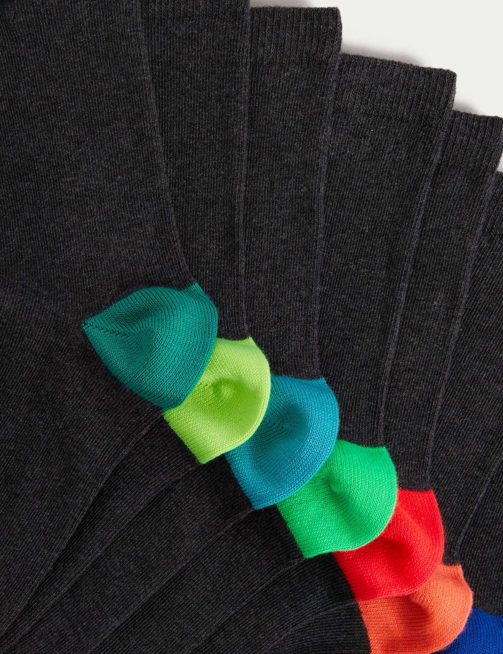 7pk Cotton Rich School Socks 2 of 2