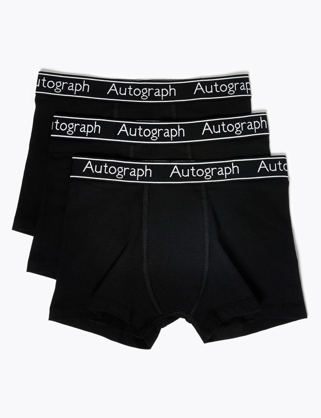 3 Pack Cotton with Lycra® Trunks (6-16 Yrs) 2 of 2