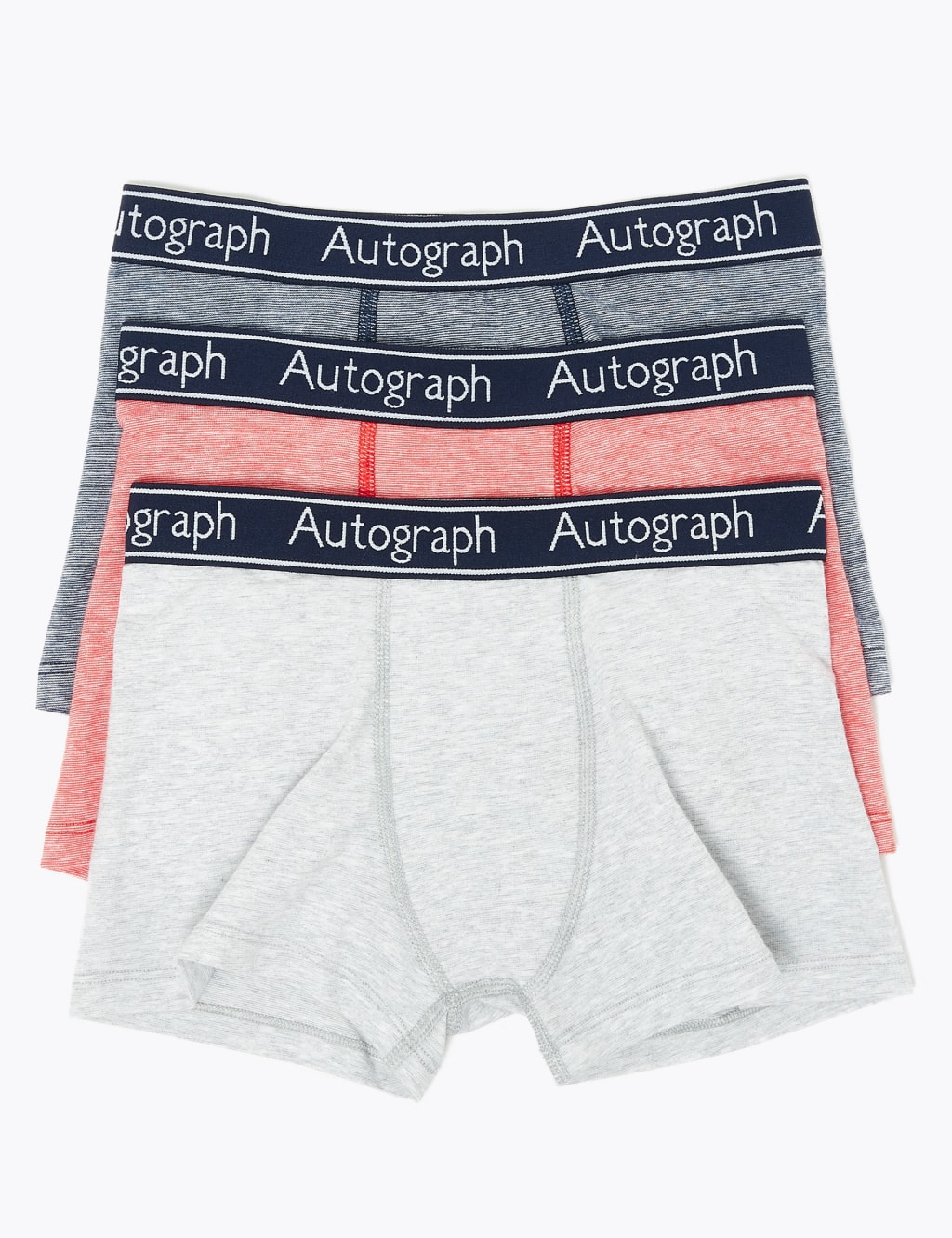 3 Pack Cotton with Lycra® Trunks (6-16 Yrs) 1 of 2
