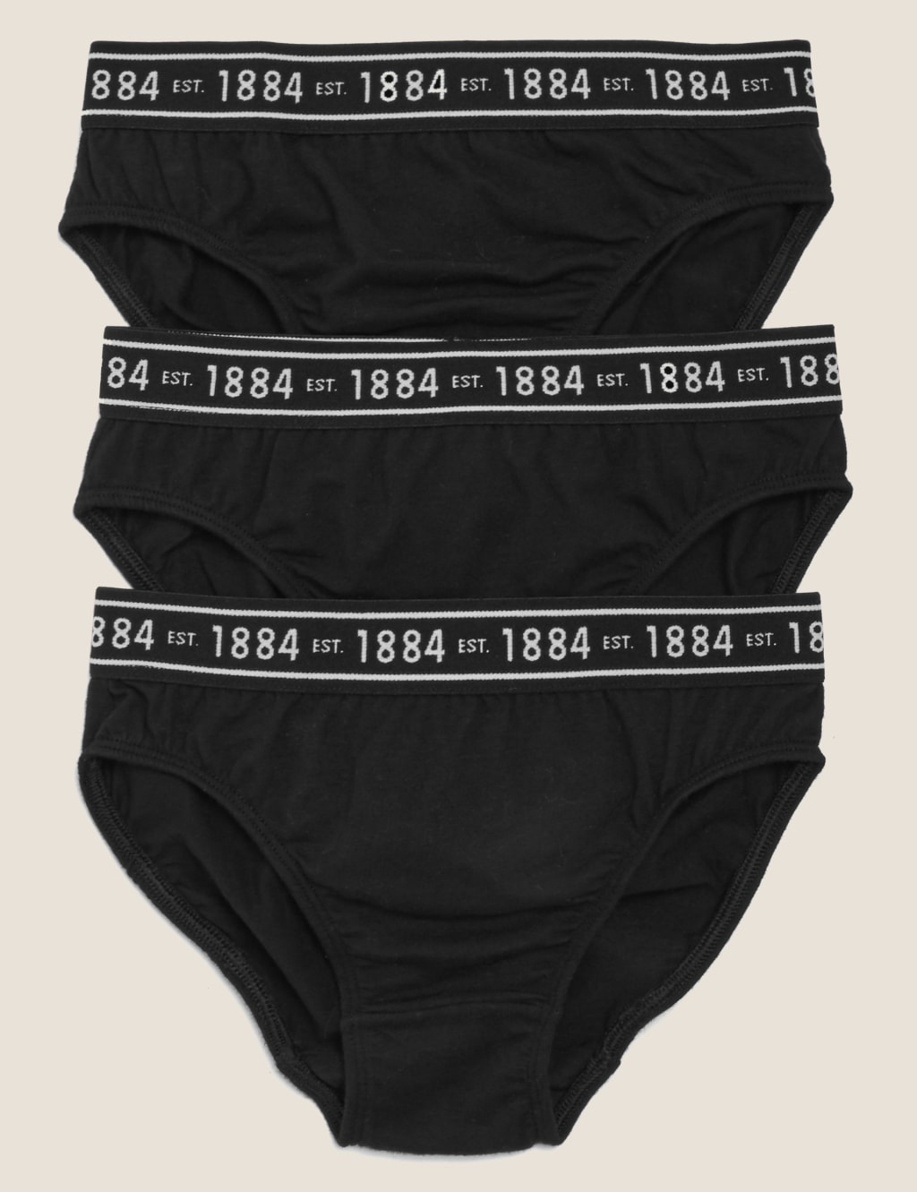 3pk Cotton with Stretch Briefs (6-16 Yrs) 1 of 1