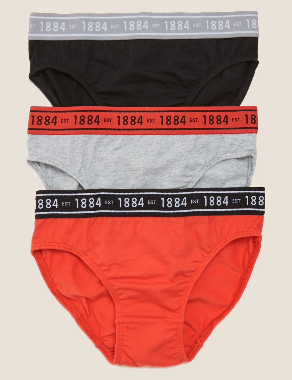 3pk Cotton with Lycra® Briefs (6-16 Yrs) 1 of 1