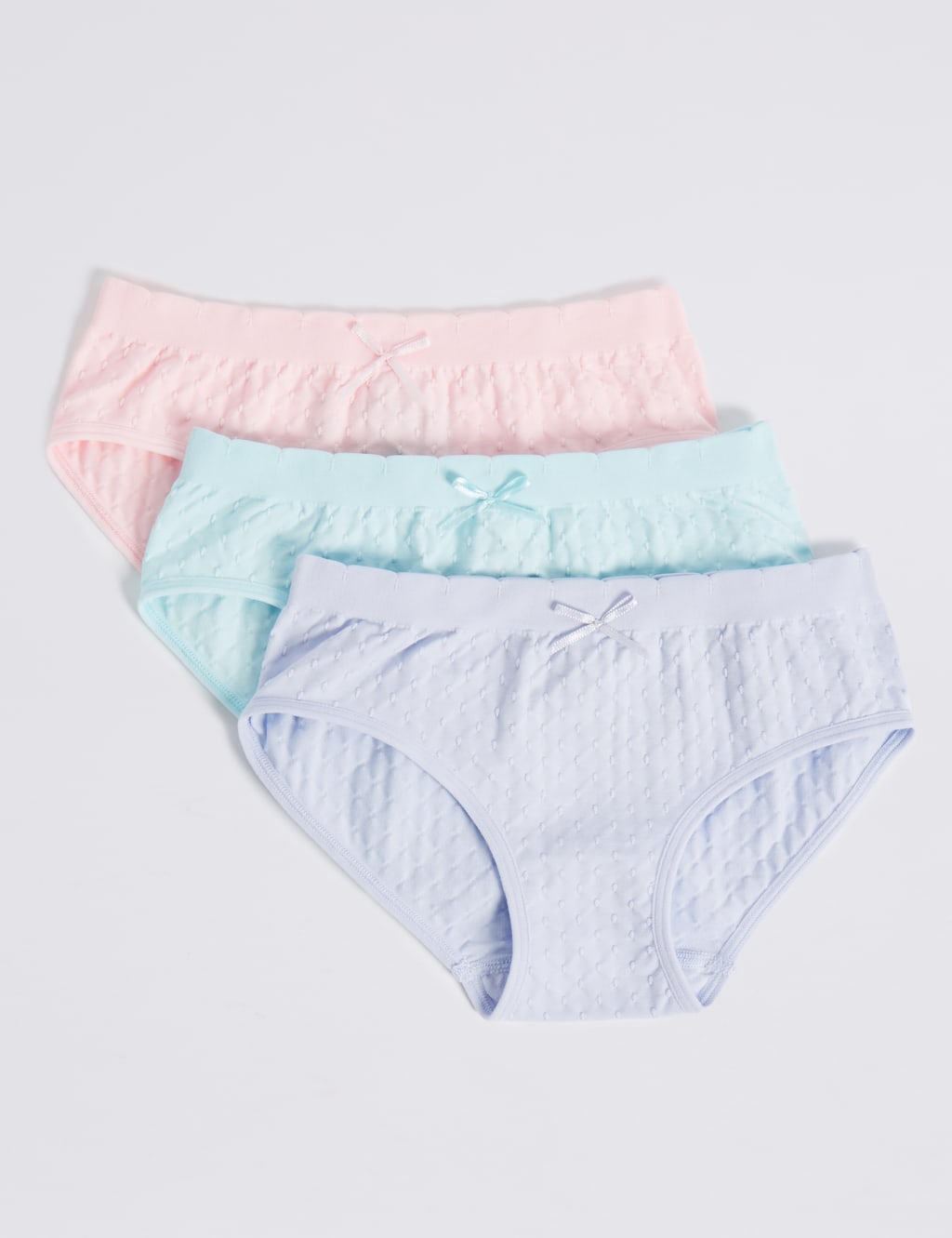3 Pack Jacquard Dot Seamfree Bikini Knickers (6-16 Years) 2 of 2