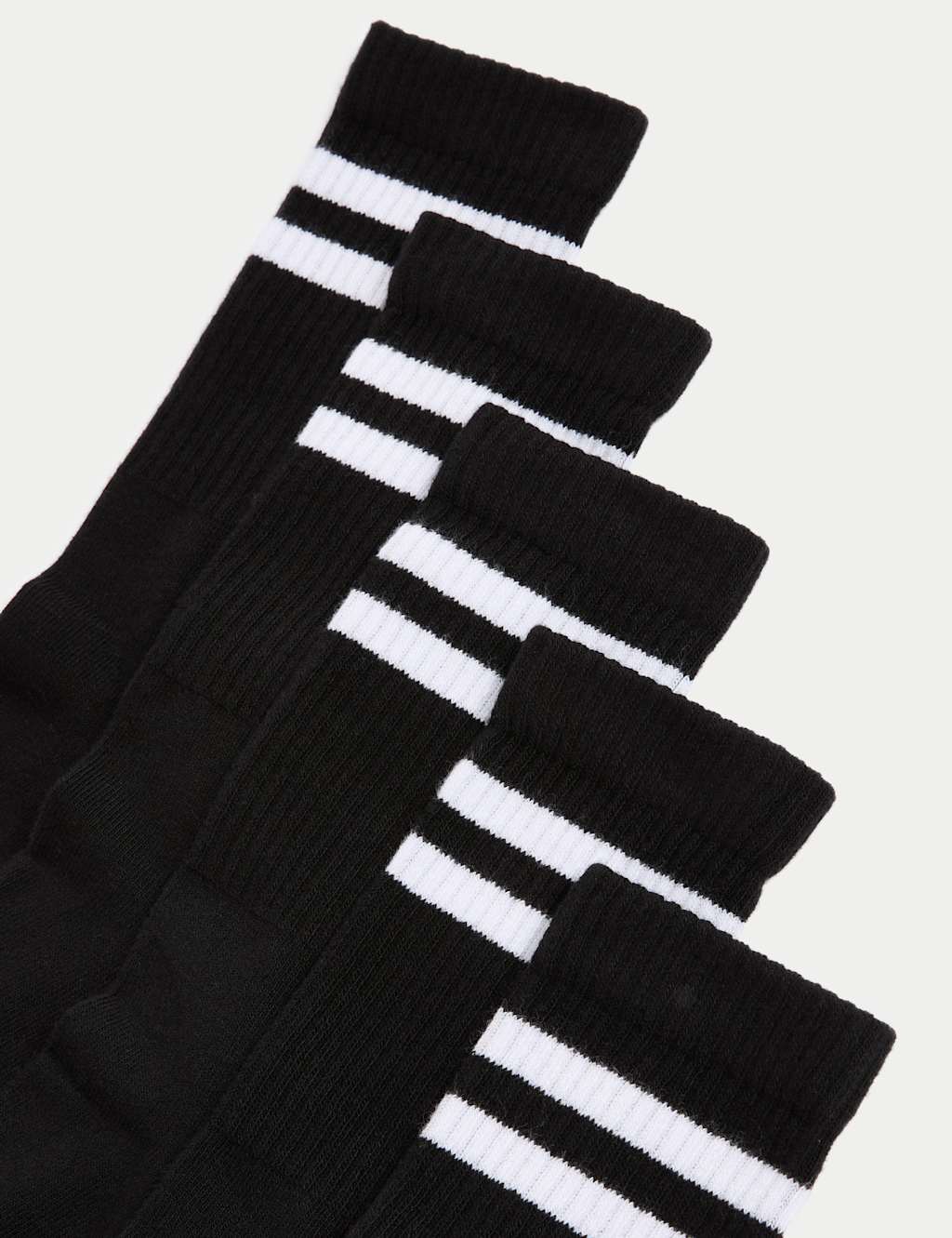 5pk Cotton Rich Striped Sports Socks 2 of 2