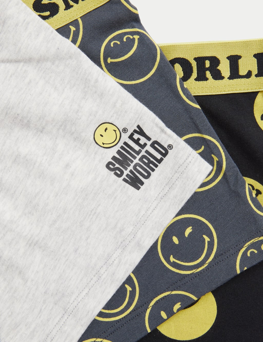 3pk Cotton with Stretch SmileyWorld® Trunks (5-16 Yrs) 2 of 2