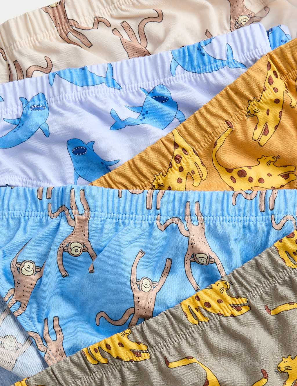 7pk Pure Cotton Animal Print Briefs (2-8 Yrs) 2 of 2