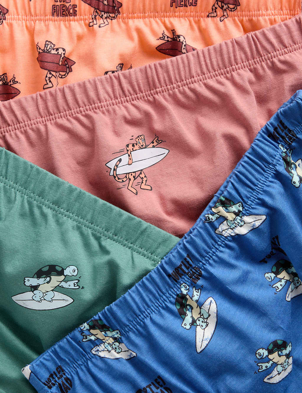 7pk Pure Cotton Surf Animal Briefs (2-8 Yrs) 2 of 2