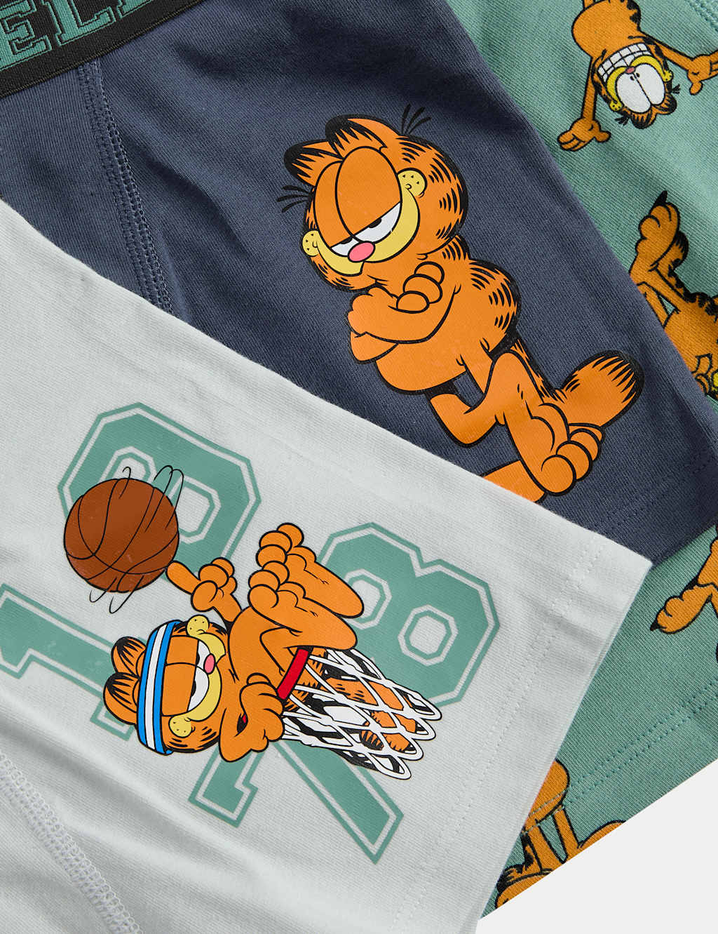 3pk Cotton Rich Garfield™ Trunks (5-16 Yrs) 2 of 2