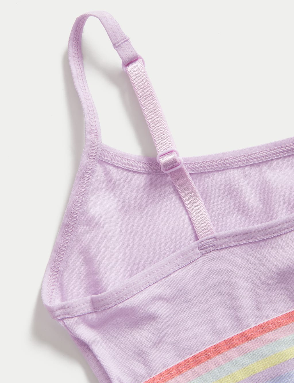 5pk Cotton with Stretch Rainbow Crop Tops (6-16 Yrs) 3 of 3