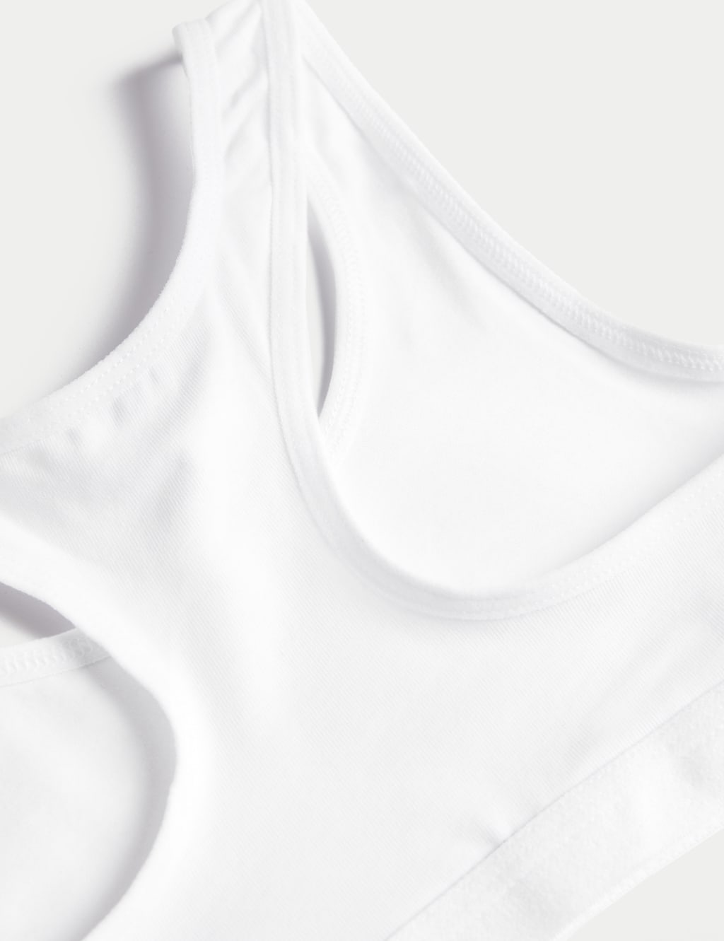 3pk Cotton with Stretch Racer Crop Tops (6-16 Yrs) 3 of 3