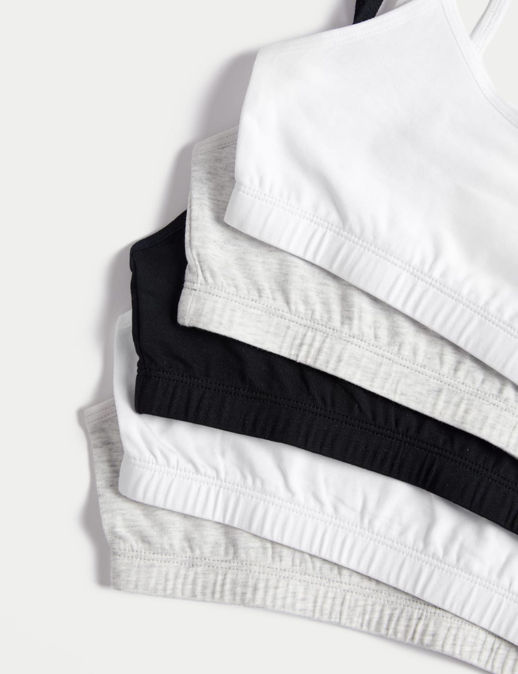 5pk Cotton with Stretch StayNew™ Crop Tops (6-16 Yrs) 2 of 3