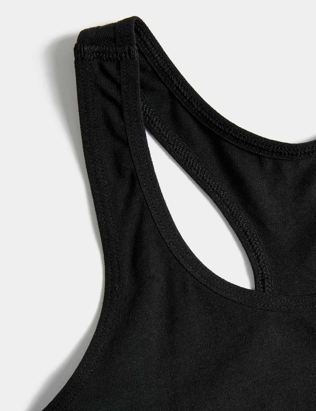 3pk Cotton with Stretch Racer Back Crop Tops (6-16 Yrs) 3 of 3