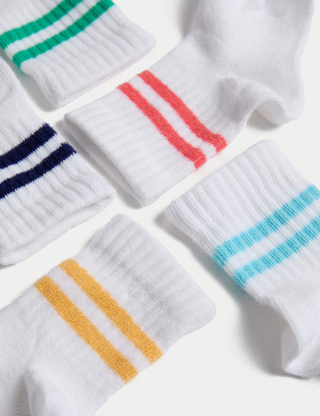 5pk Cotton Rich Baby Socks (0-3 Yrs) 2 of 2