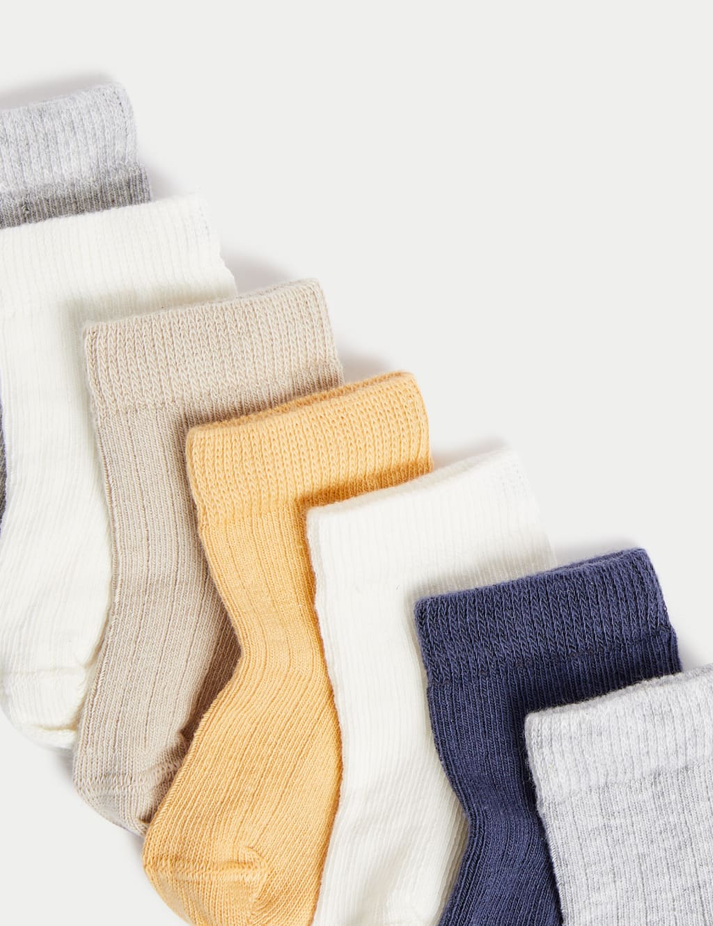 7pk Cotton Rich Baby Socks 2 of 2