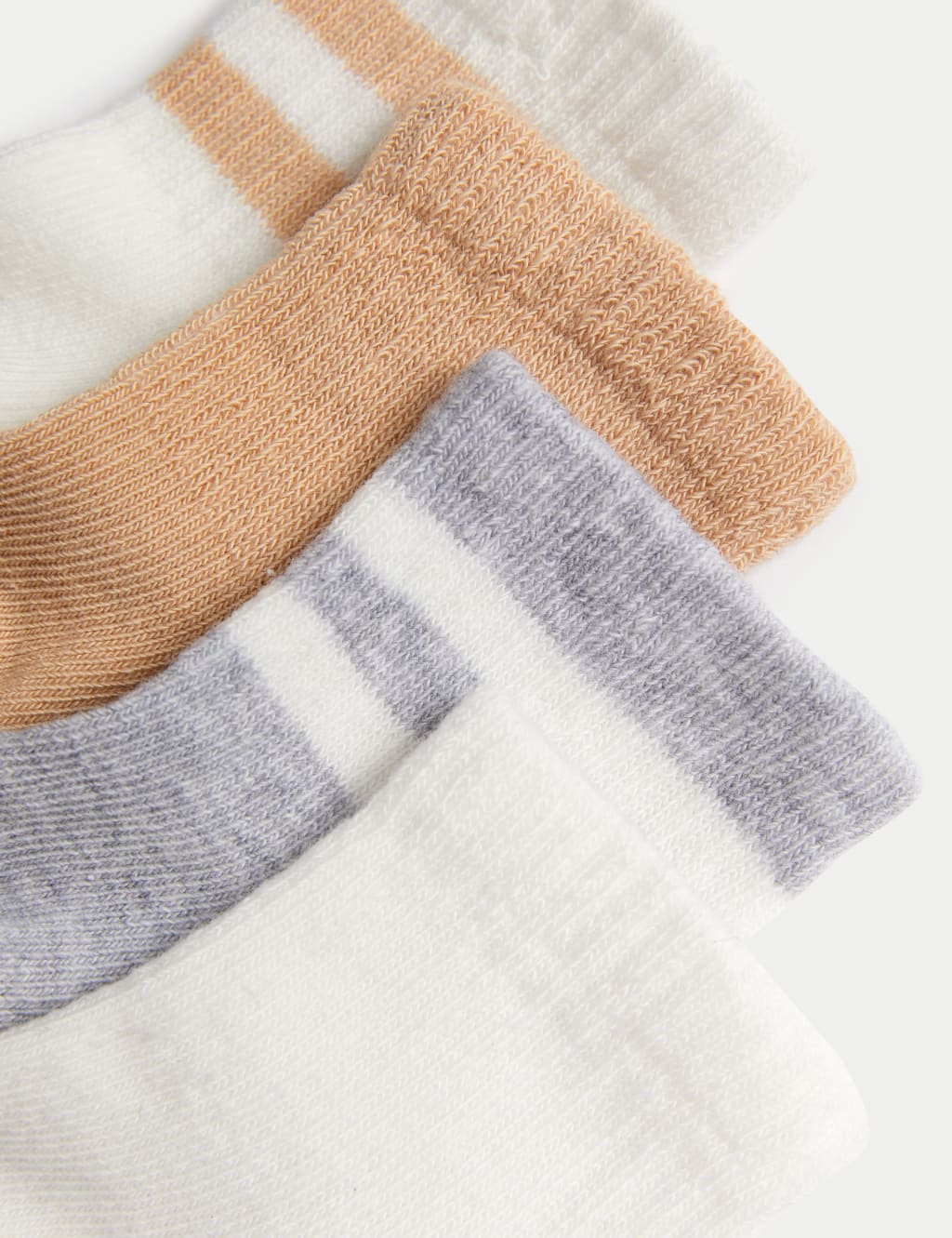 4pk Cotton Rich Striped Baby Sport Socks (0-3 Yrs) 2 of 2