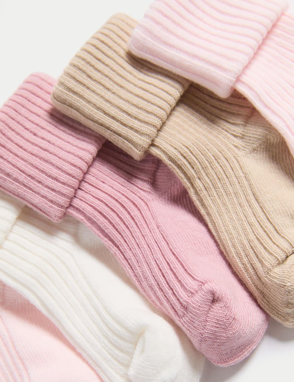 5pk Cotton Rich Baby Socks (0-3 Yrs) 2 of 2