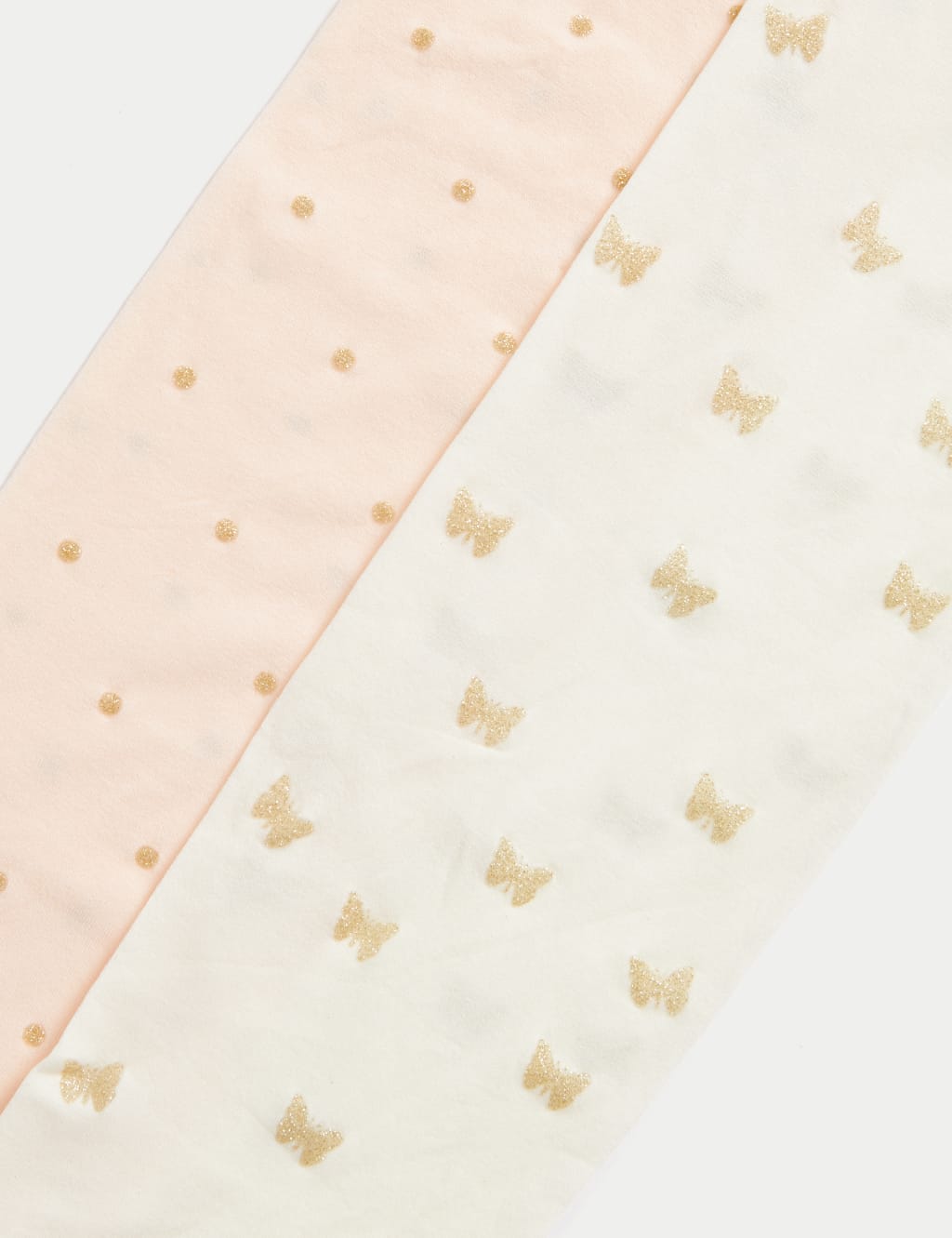2pk 40 Denier Patterned Sparkle Tights (2-14 Yrs) 2 of 2