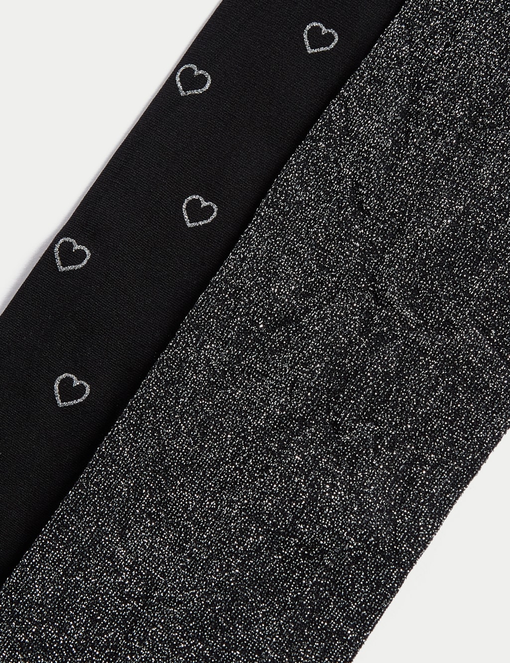 2pk Black Sparkly Tights (2-14 Yrs) 2 of 2