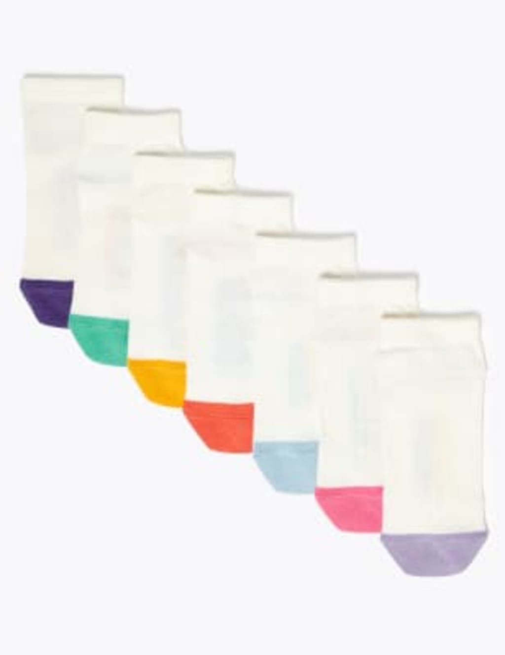 7pk Days of the Week Trainer Liner Socks 1 of 2