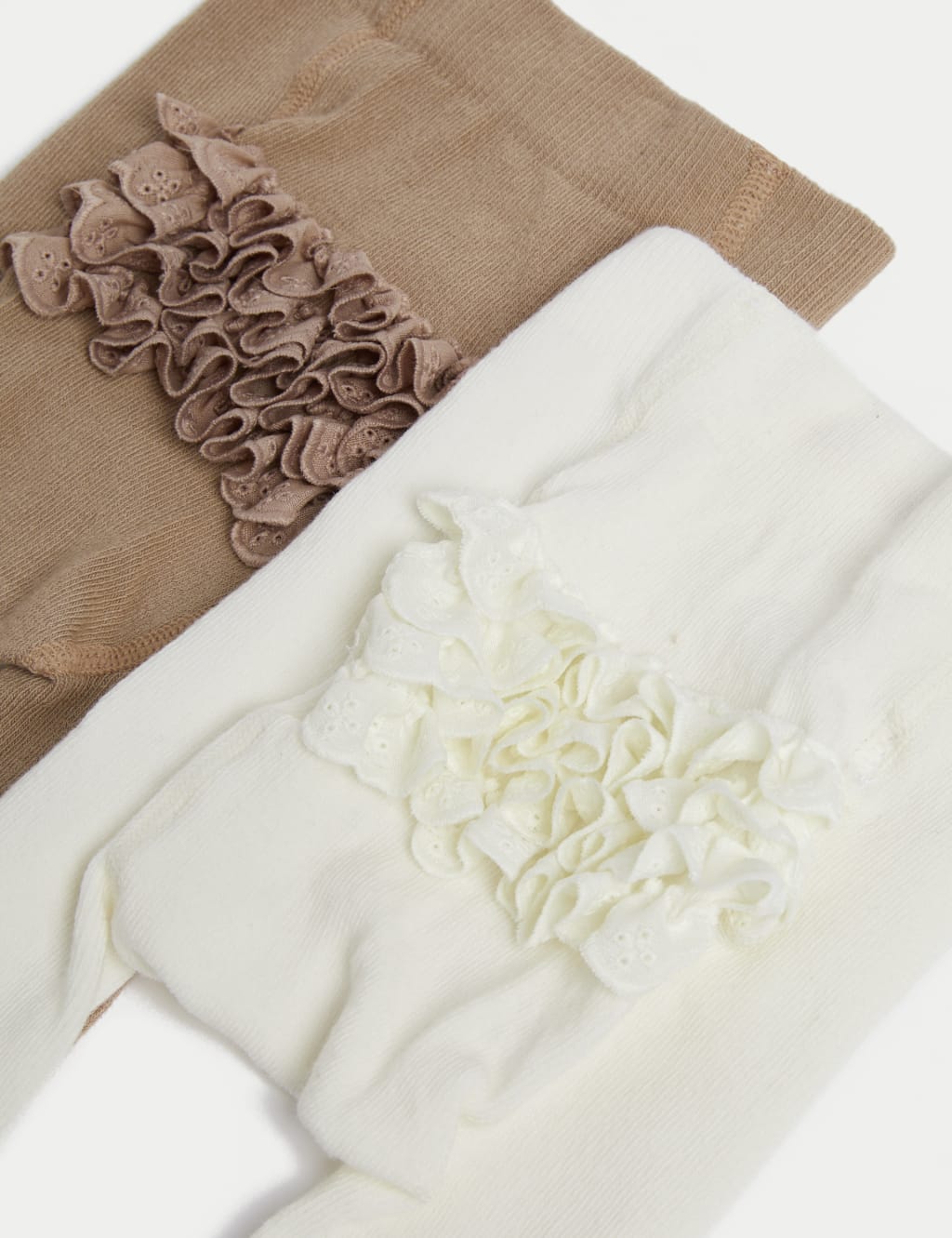 2pk Cotton Rich Frilly Tights (0-24 Mths) 3 of 3