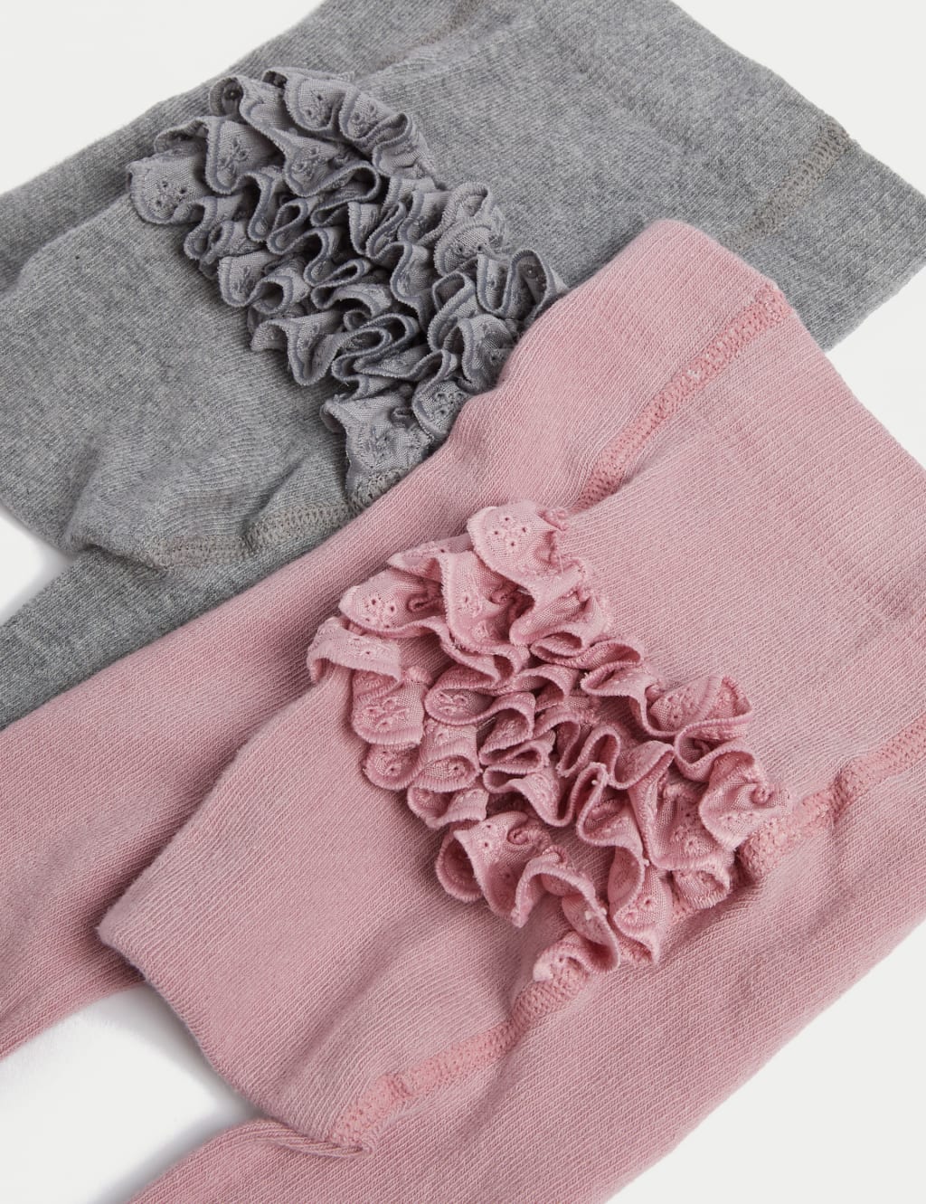 2pk Cotton Rich Frilly Tights (0-24 Mths) 3 of 3