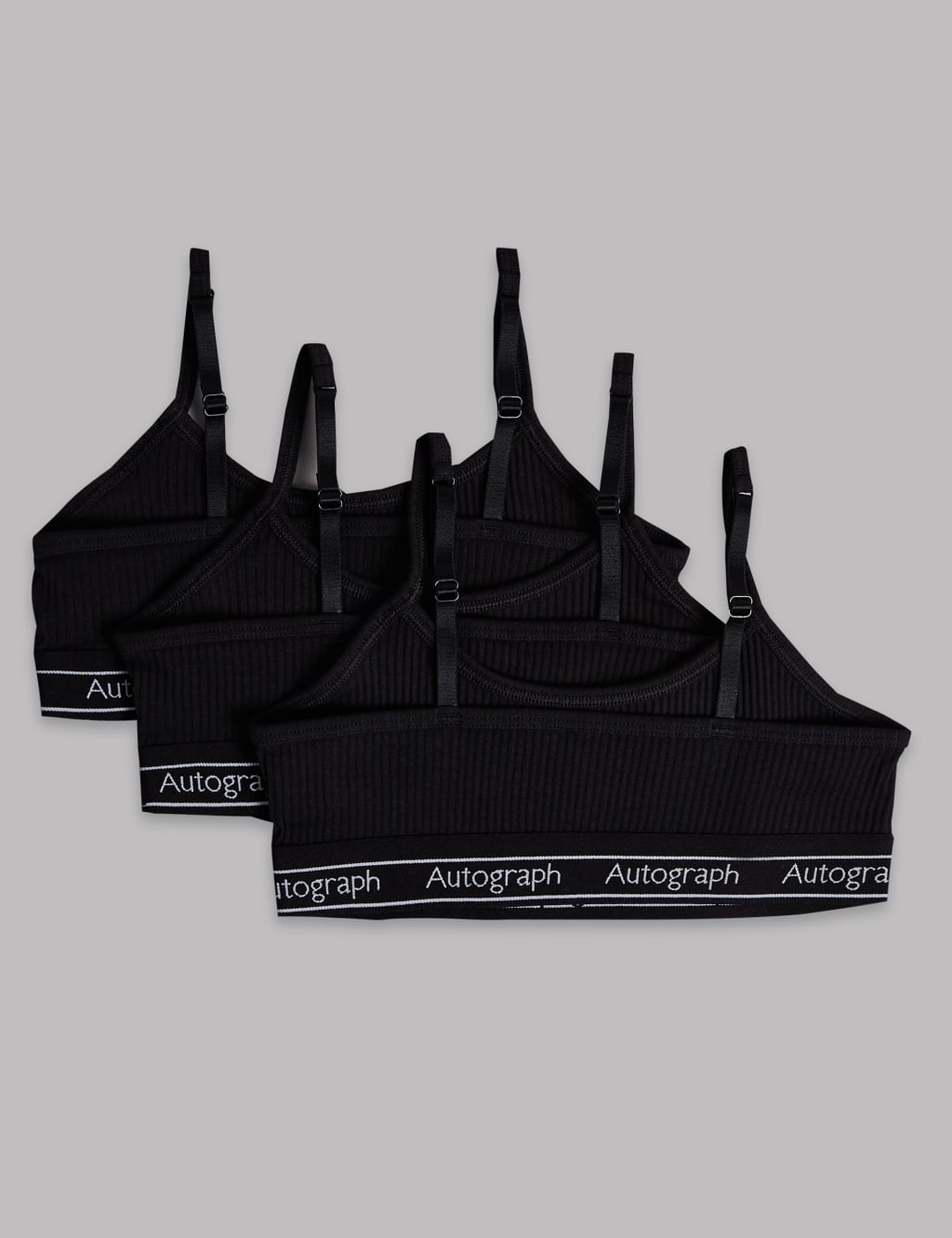 3 Pack Cropped Tops with Lycra (6-16 Years) 2 of 2