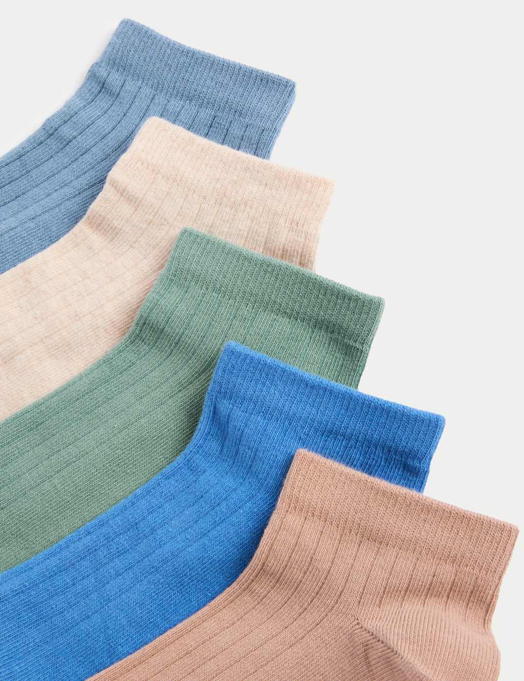 5pk Cotton Rich Ribbed Trainer Liners™ (6 Small - 7 Large) 2 of 2