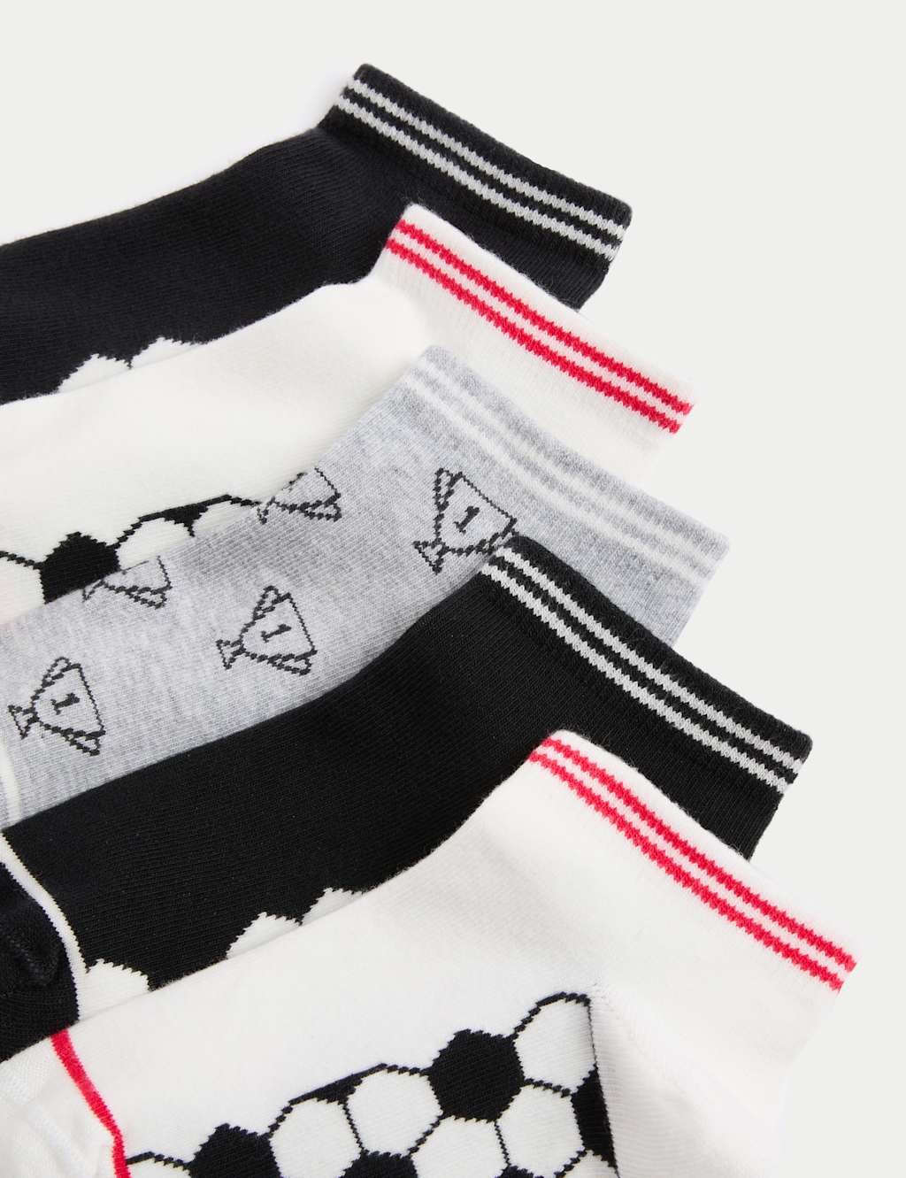 5pk Cotton Rich Football Trainer Liners™ (6 Small - 7 Large) 2 of 2