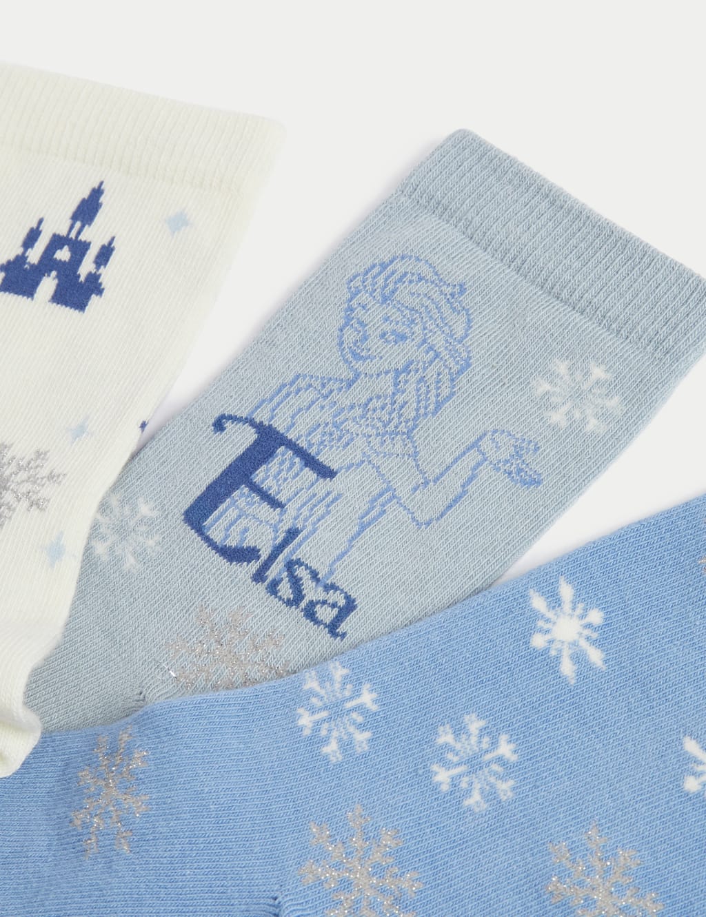 3pk Cotton Rich Disney Frozen™ Socks (6 Small - 3½ Large) 2 of 2
