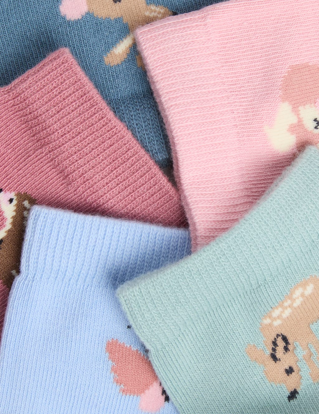 5pk Cotton Rich Animal Socks (6 Small - 7 Large) 2 of 2