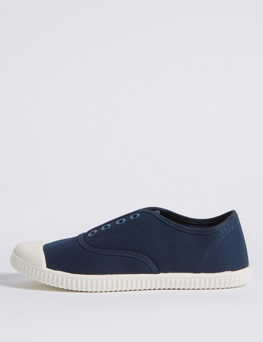 Kids Canvas Laceless Trainers 13 Small 7 Large M S