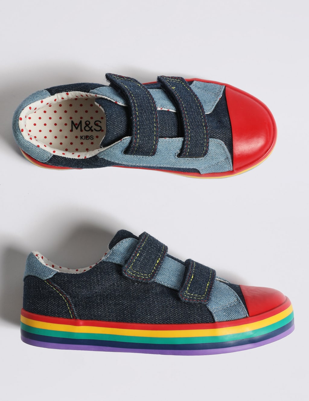 Kids rainbow trainers deals