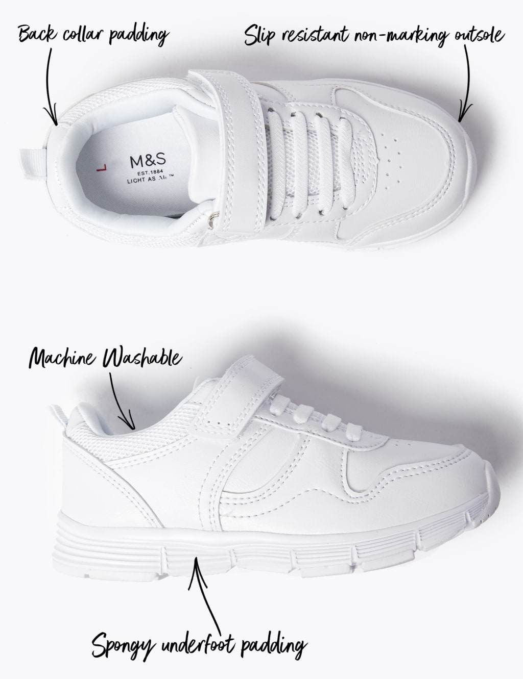 Kids Riptape Trainers (5 Small - 12 Small) 2 of 5