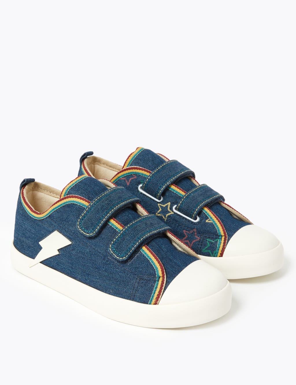 Kids' Denim Lightening Star Trainers (5 Small - 12 Small) 1 of 7