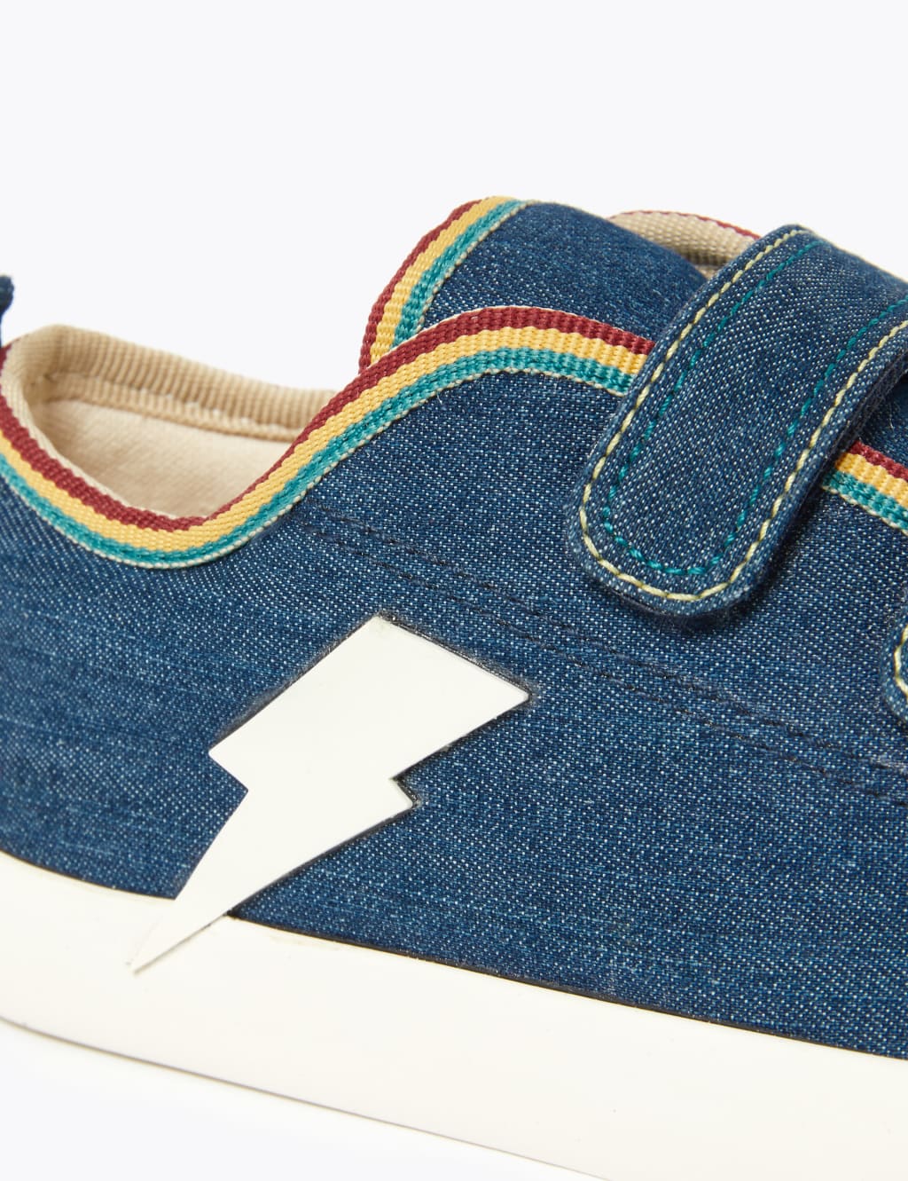 Kids' Denim Lightening Star Trainers (5 Small - 12 Small) 4 of 7
