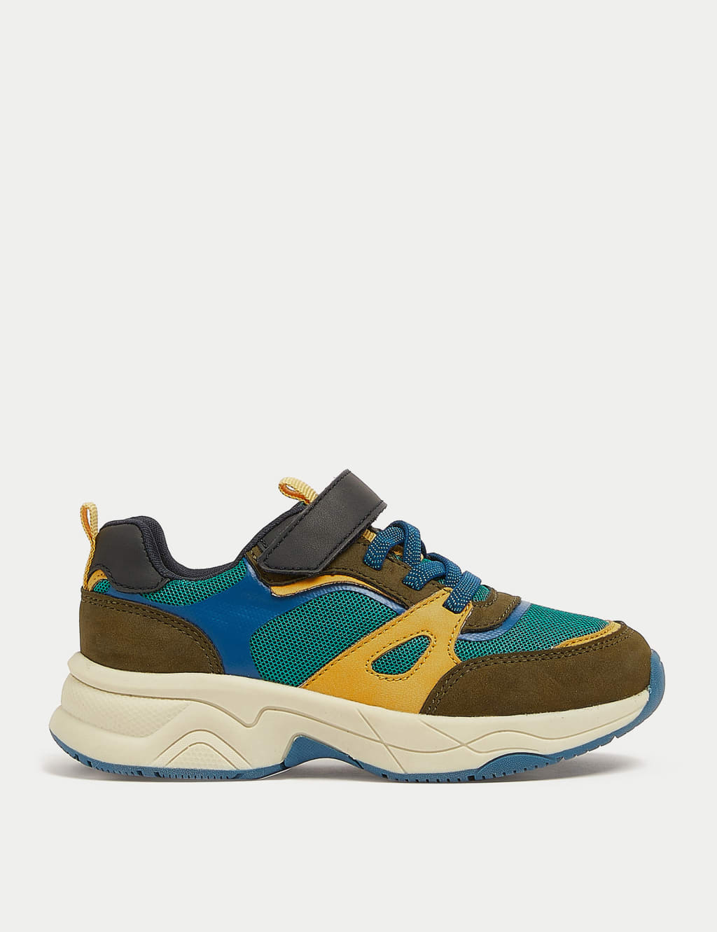 Kids Freshfeet Colour Block Trainers 4 Small 2 Large