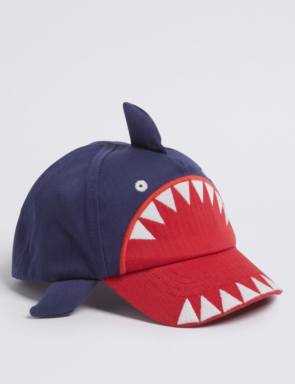 Kids’ Pure Cotton Shark Baseball Cap (0-6 Years) 1 of 3
