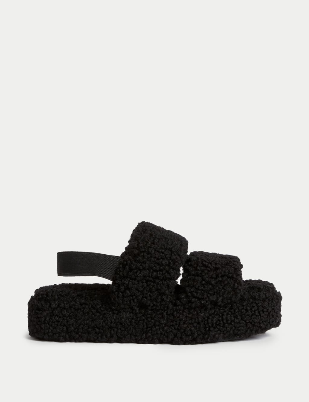 Borg Slider Slippers 13 Small 6 Large