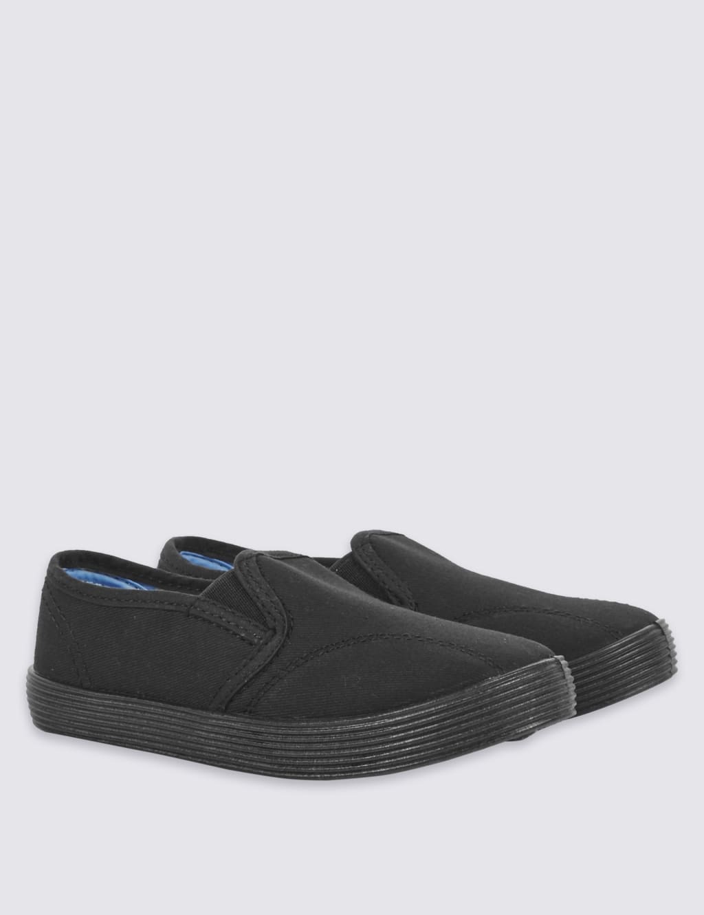Kids Slip on Plimsolls 7 Small 4 Large M S