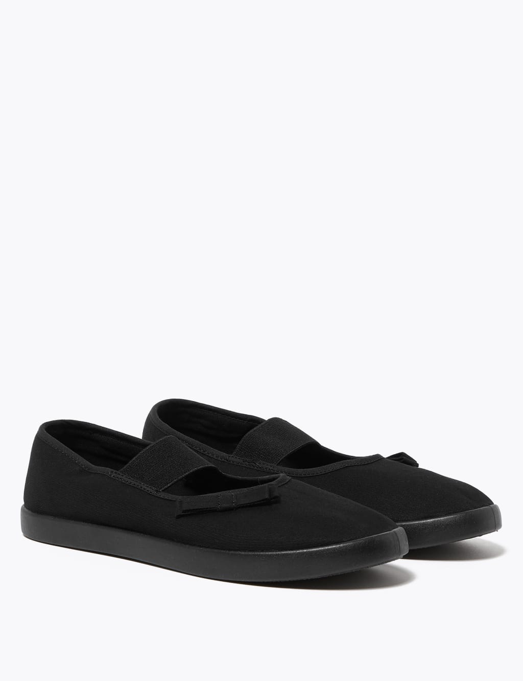 Kids Slip On Mary Jane Plimsolls 7 Small 4 Large M S