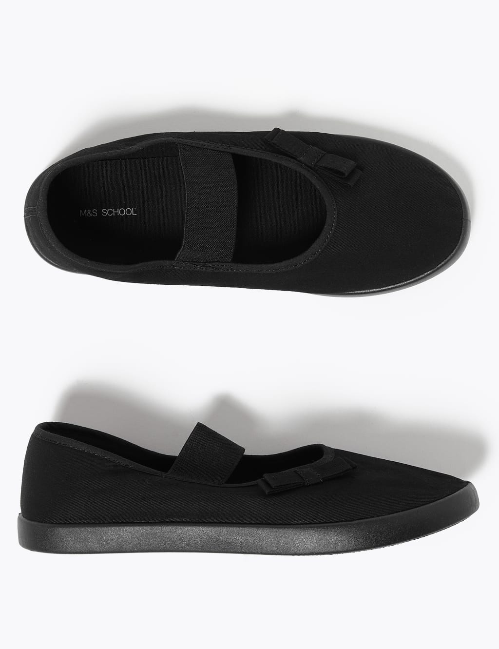 Kids Slip On Mary Jane Plimsolls 7 Small 4 Large M S