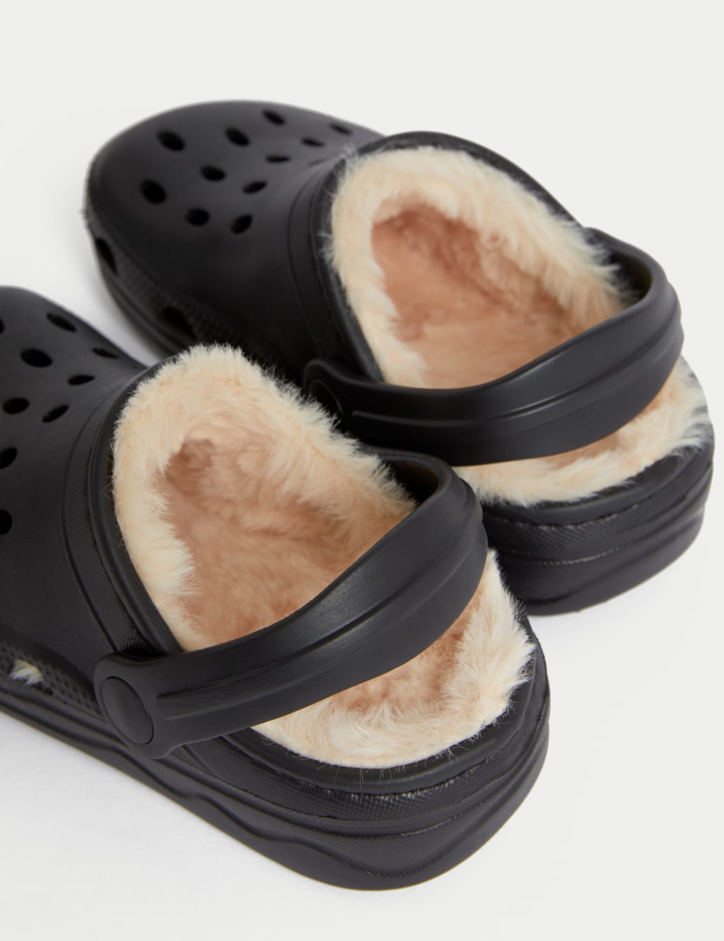 Faux fur lined clogs on sale