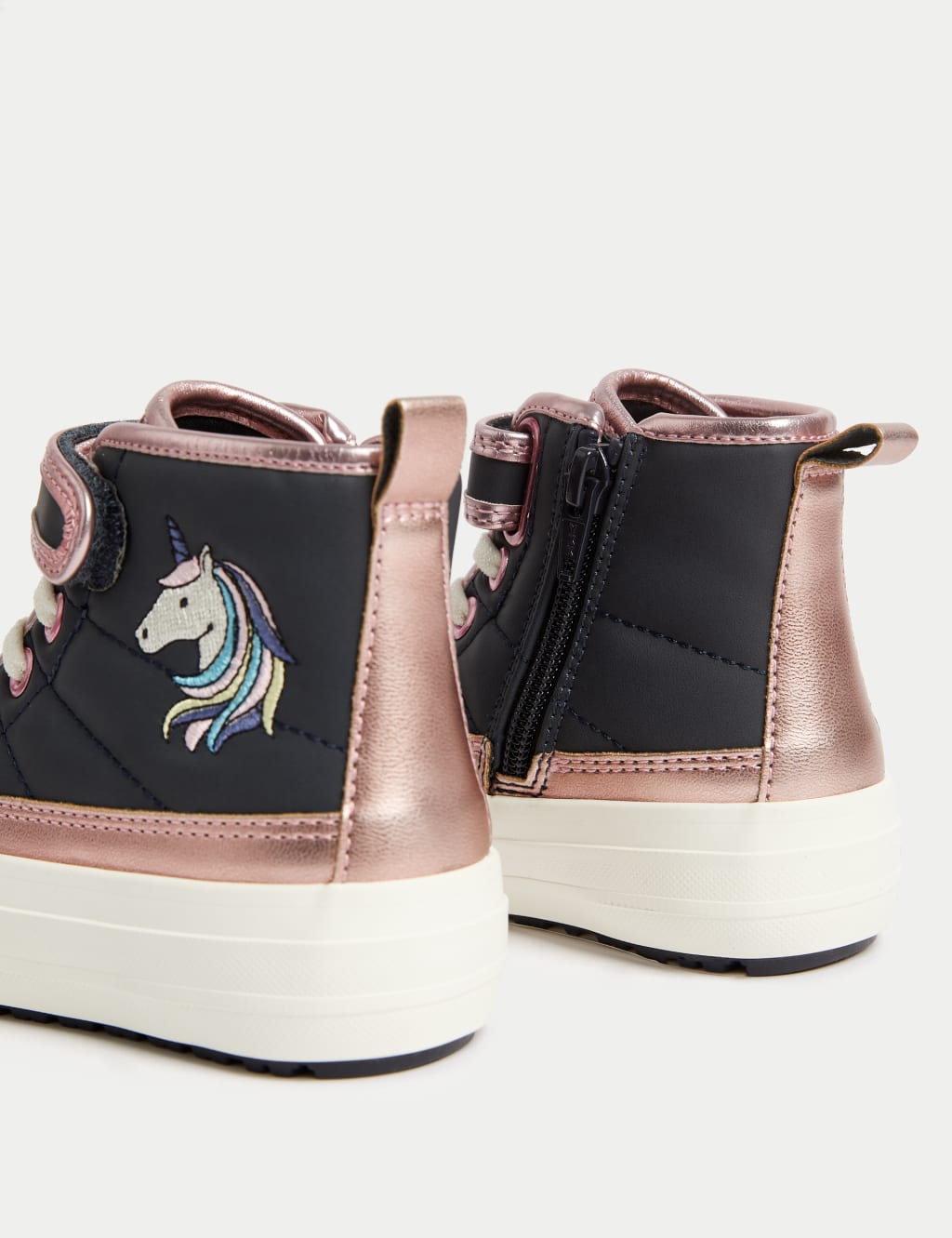 Kids Unicorn High Top Trainers 4 Small 2 Large M S Collection M S