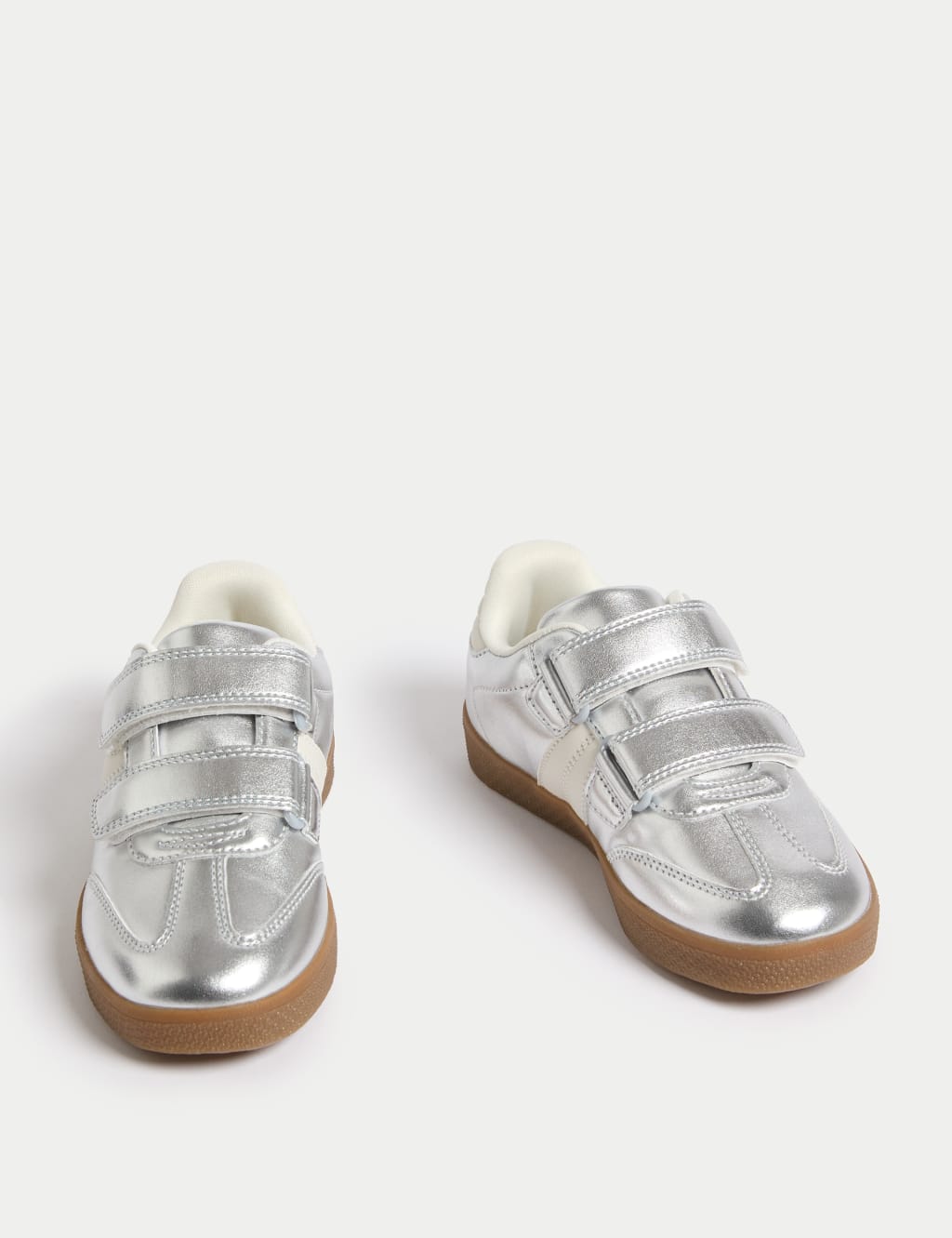 Kids' Metallic Riptape Trainers (4 Small - 2 Large) 2 of 4