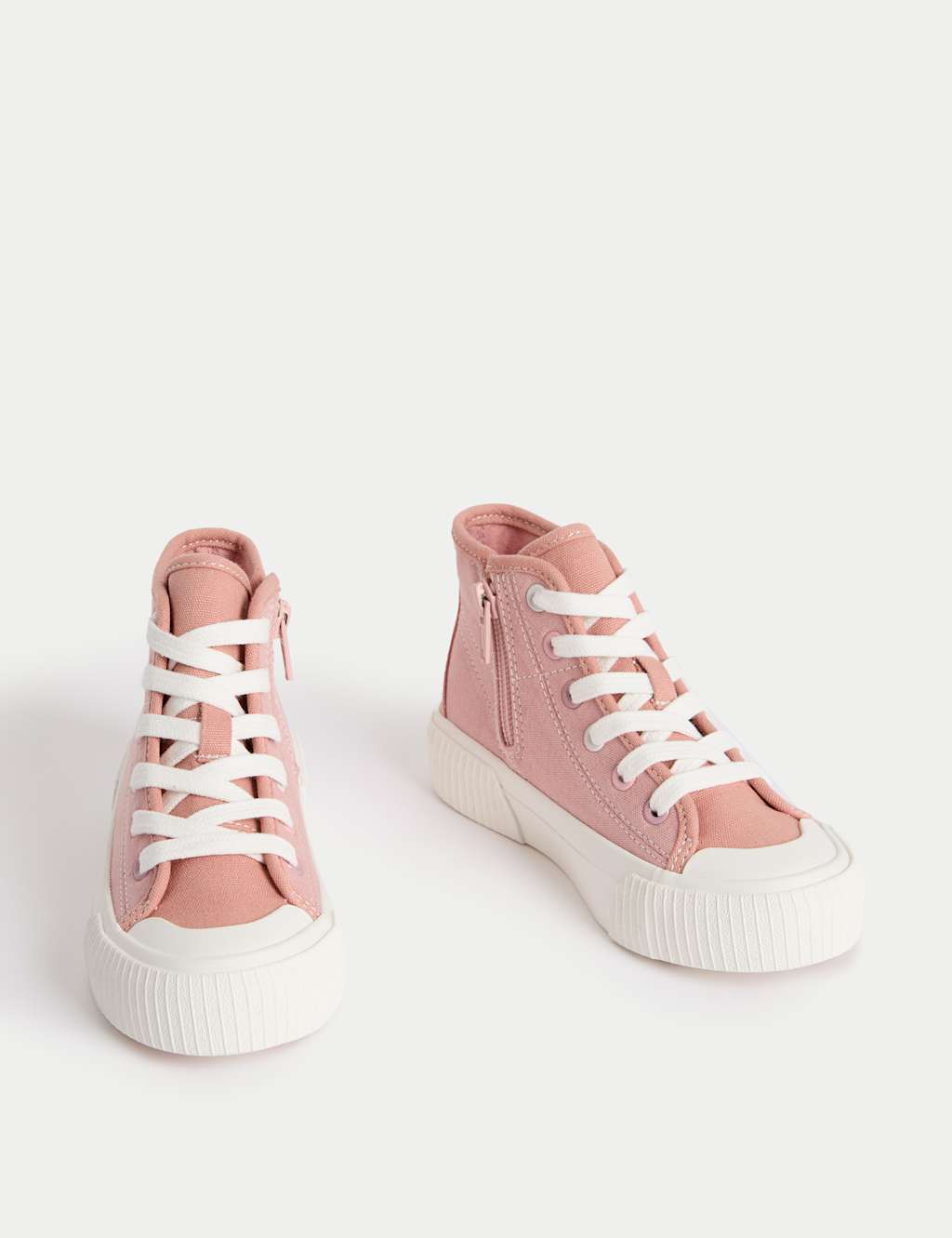 Kids' Canvas Freshfeet™ High Top Trainers (4 Small - 7 Large) 2 of 4