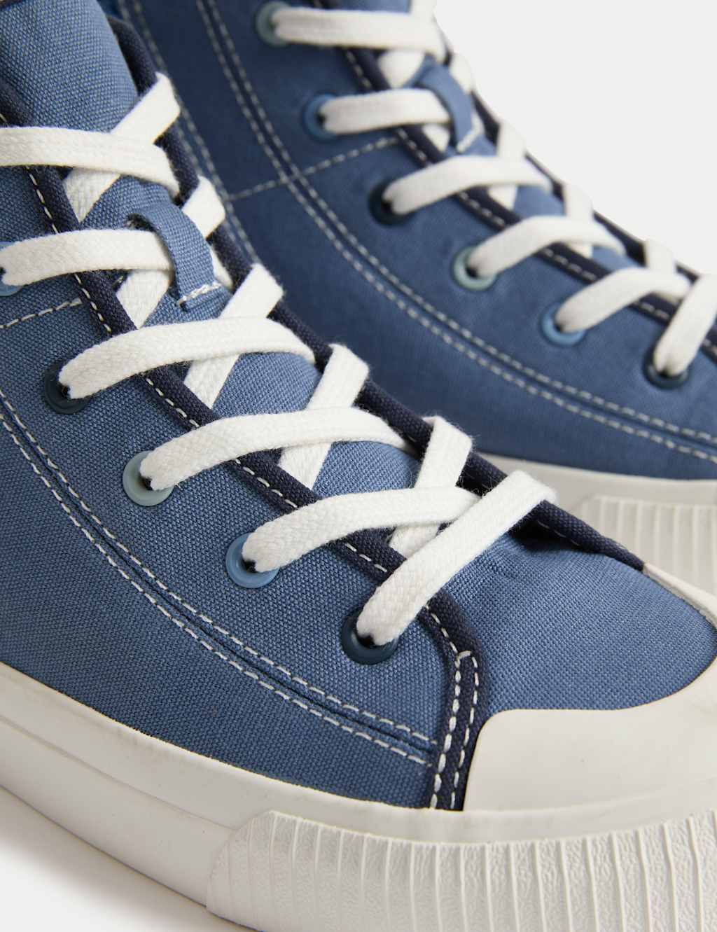 Kids' Canvas Freshfeet™ High Top Trainers (4 Small - 7 Large) 3 of 4